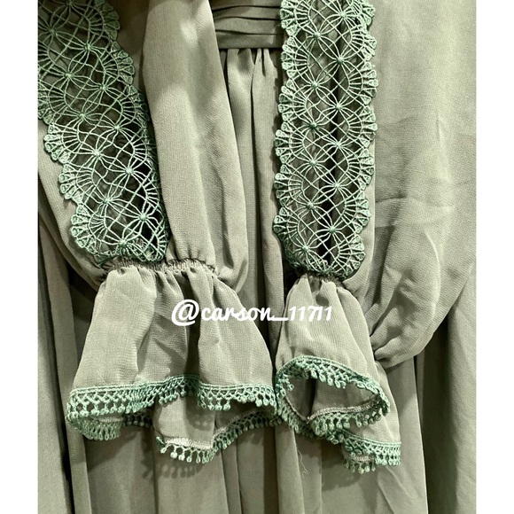 NWT Self Portrait Chiffon Pussybow Midi Dress US6 - Picture 13 of 15